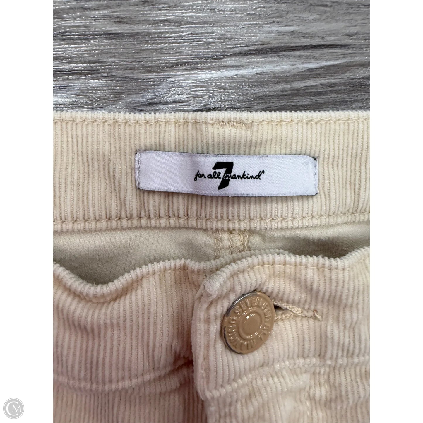 Pants Designer By 7 For All Mankind In Cream, Size: 12