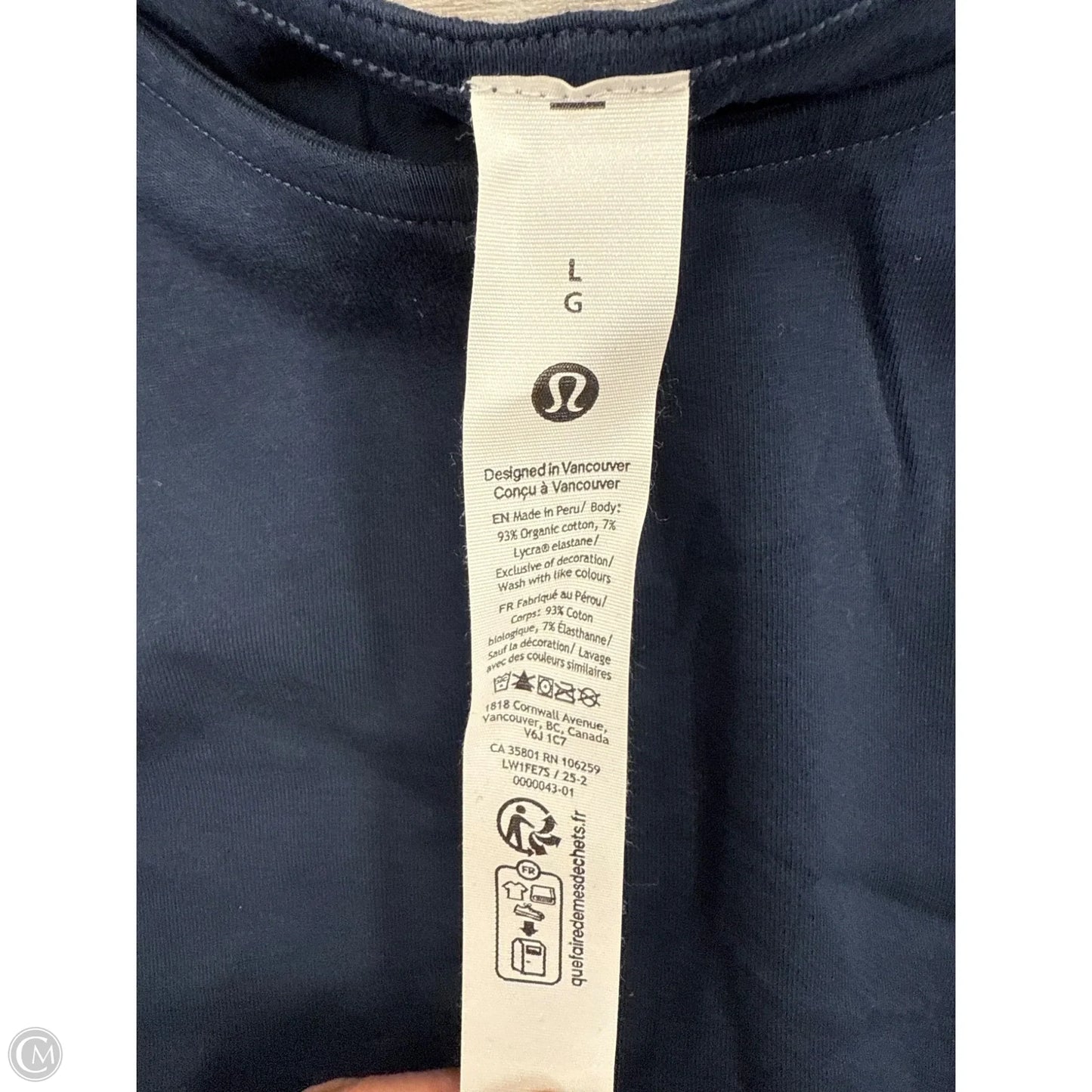 Athletic Dress By Lululemon In Navy, Size: L