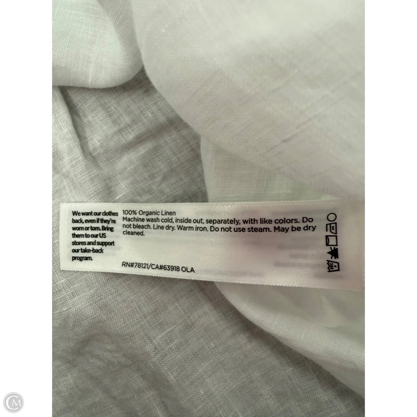 Top Short Sleeve By Eileen Fisher In White, Size: Xs