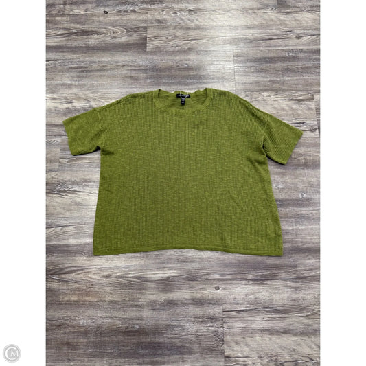 Top Short Sleeve By Eileen Fisher In Green, Size: Xs