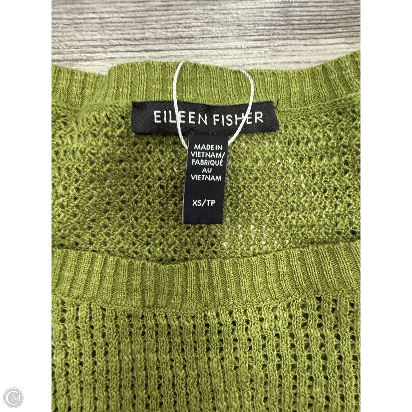 Top Short Sleeve By Eileen Fisher In Green, Size: Xs