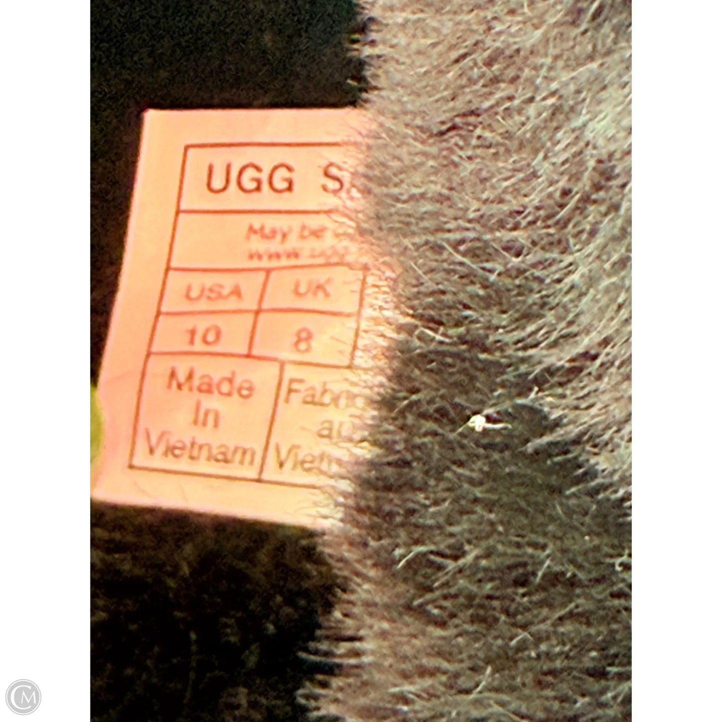 Slippers Designer By Ugg In Black & White, Size: 10