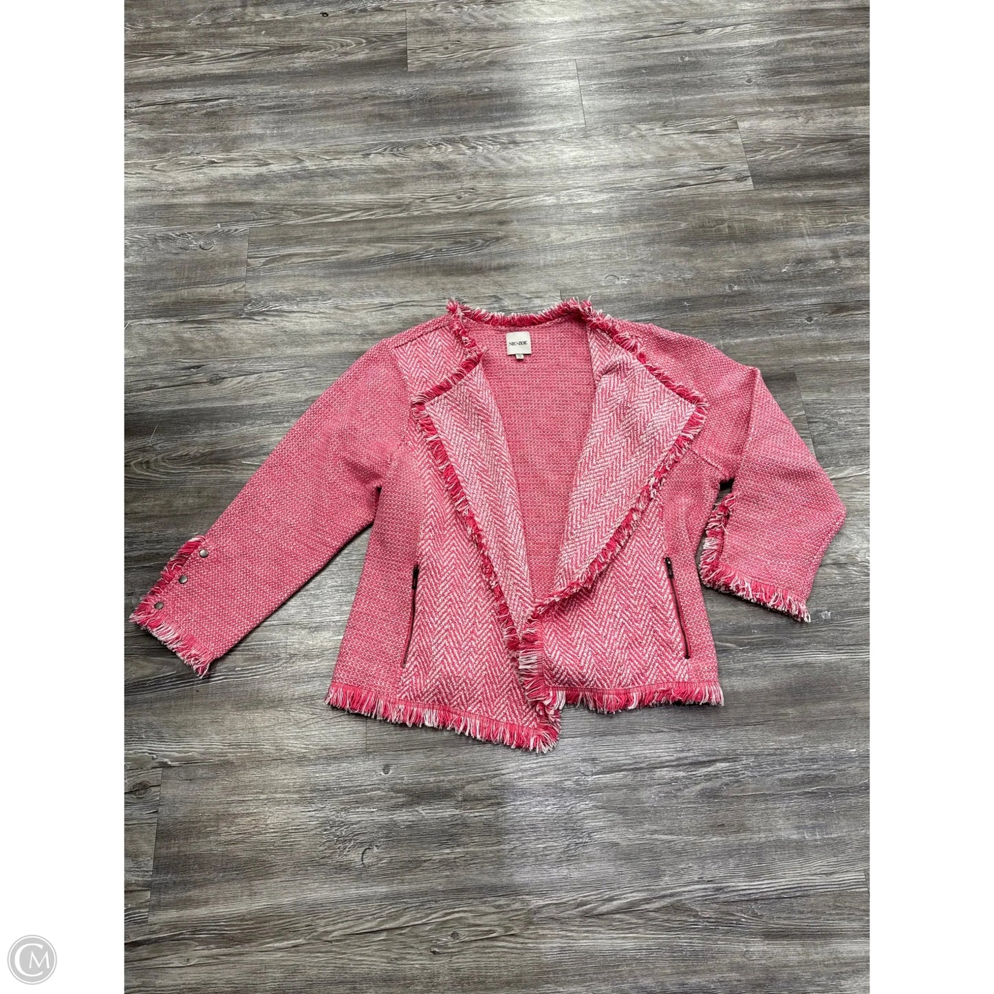 Jacket Other By Nic + Zoe In Pink & White, Size: 1x