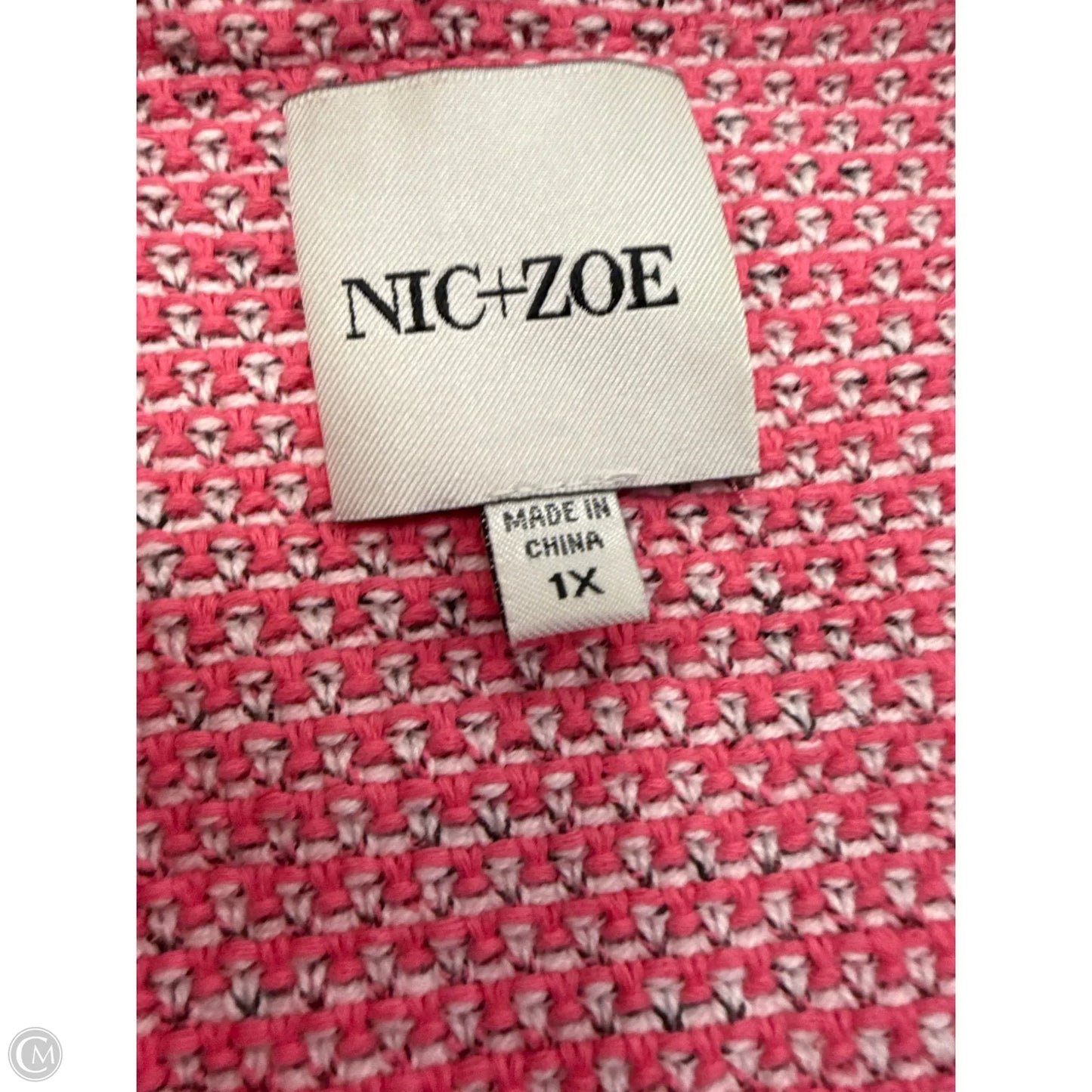 Jacket Other By Nic + Zoe In Pink & White, Size: 1x