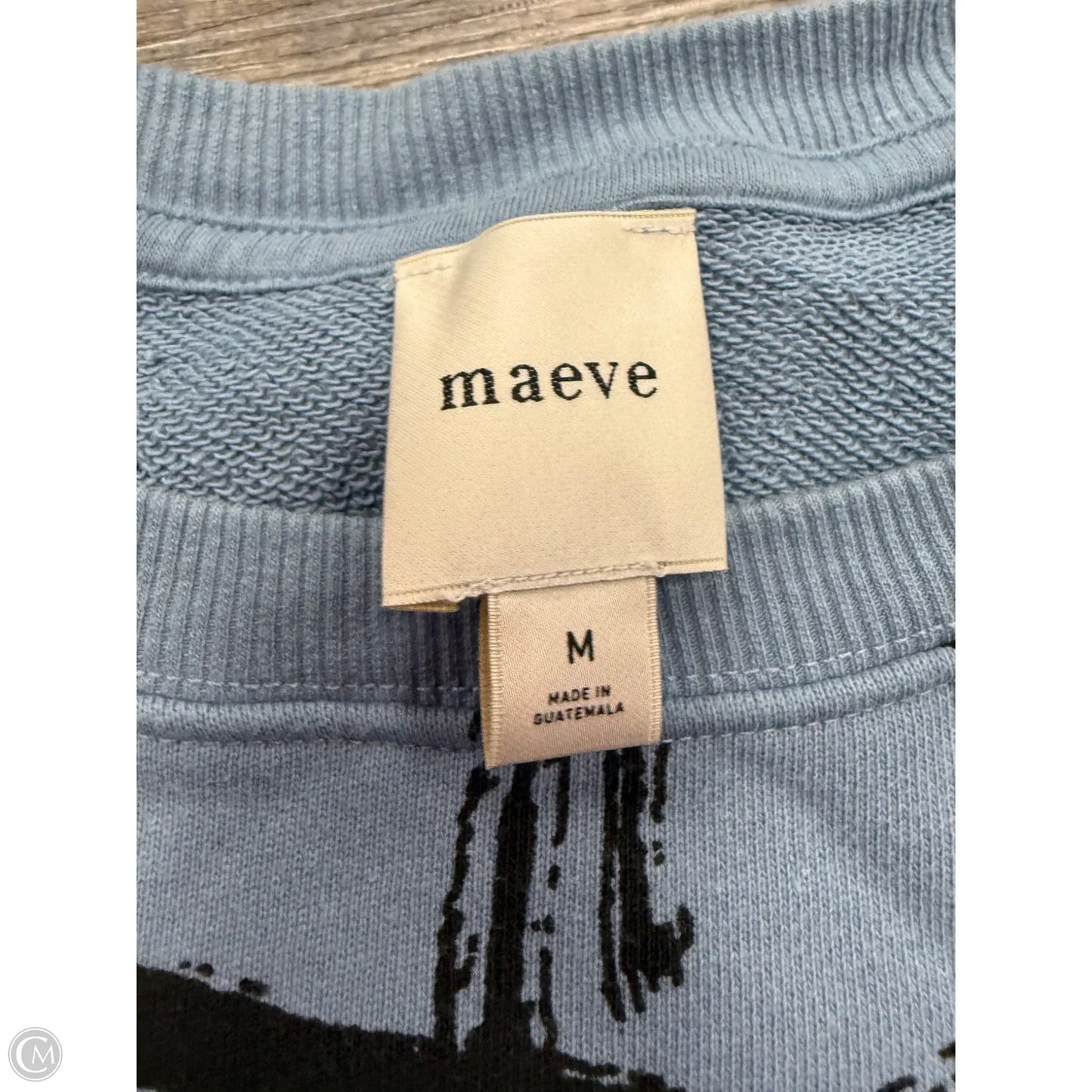 Sweatshirt Crewneck By Maeve In Blue, Size: M