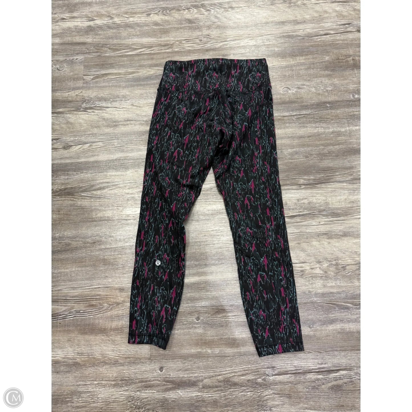 Athletic Leggings By Lululemon In Black & Blue, Size: 8