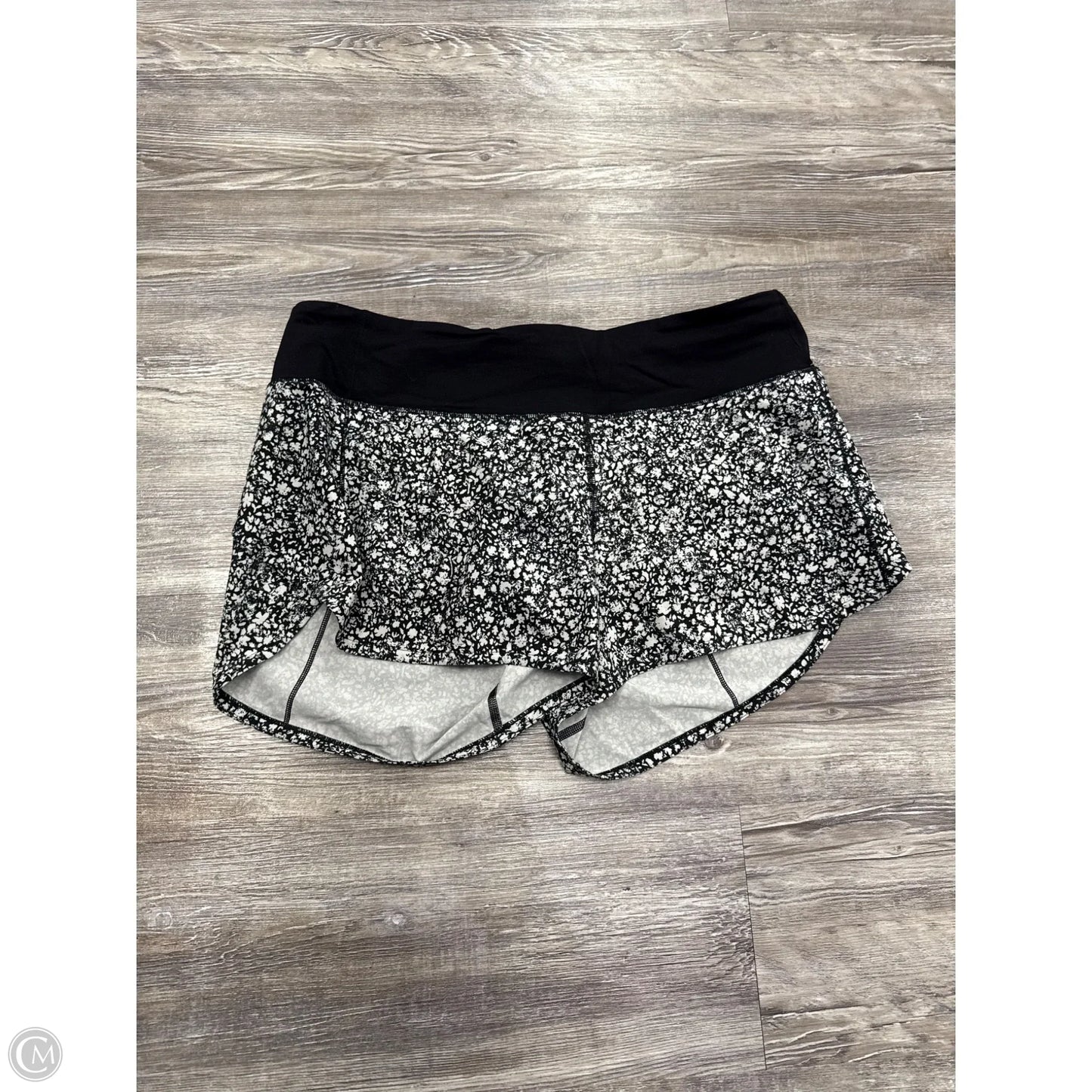 Athletic Shorts By Lululemon In Black & White, Size: 10
