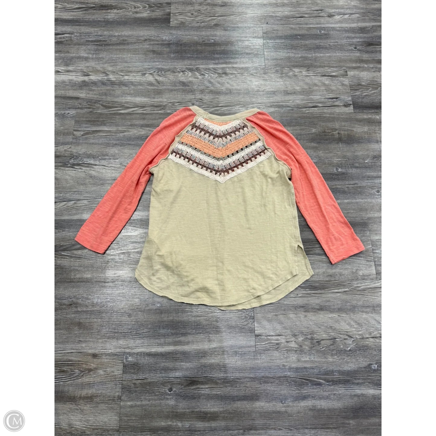 Top 3/4 Sleeve By We The Free In Tan, Size: Xs