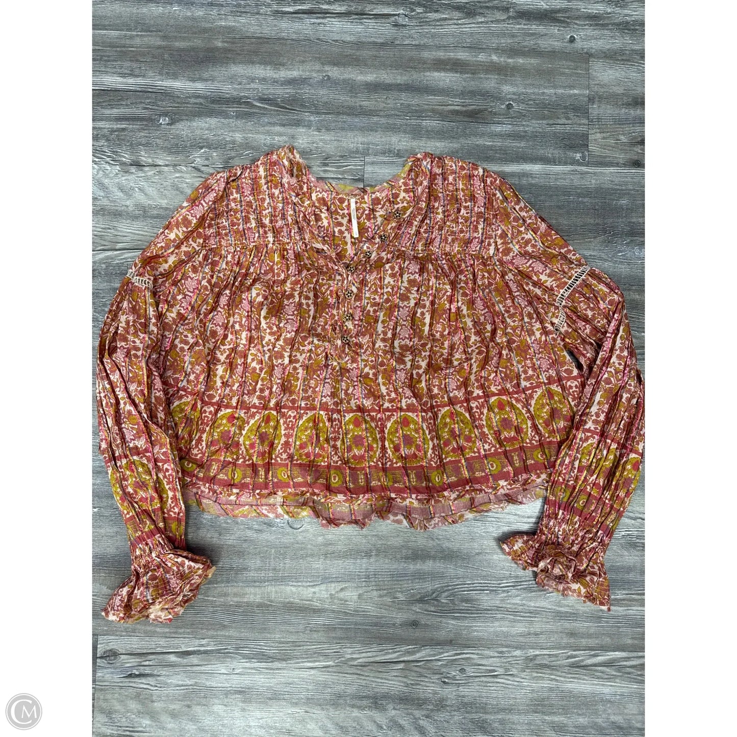 Top Long Sleeve By Free People In Red, Size: L