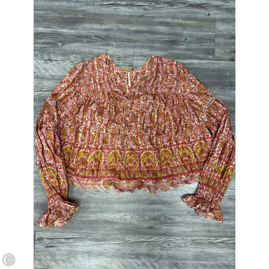 Top Long Sleeve By Free People In Red, Size: L
