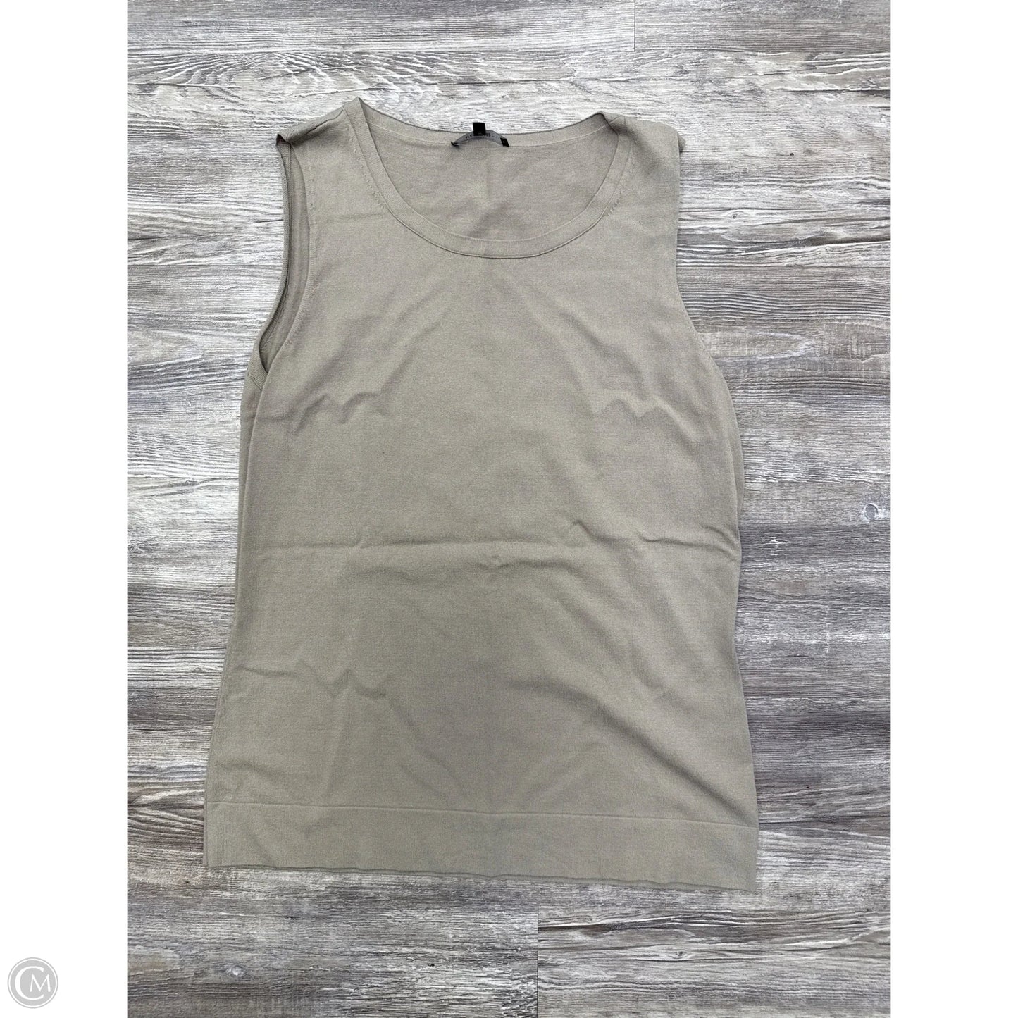 Top Sleeveless Designer By Lafayette 148 In Tan, Size: Osfm
