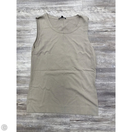Top Sleeveless Designer By Lafayette 148 In Tan, Size: Osfm