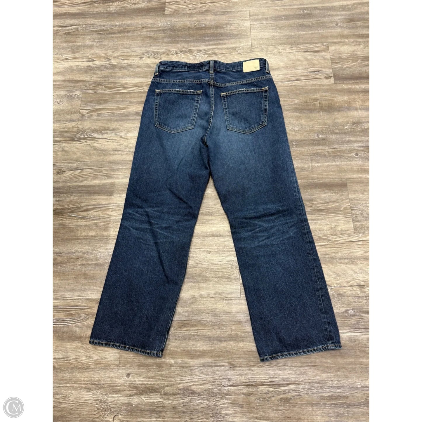 Jeans Straight By Ag Jeans In Blue Denim, Size: 12