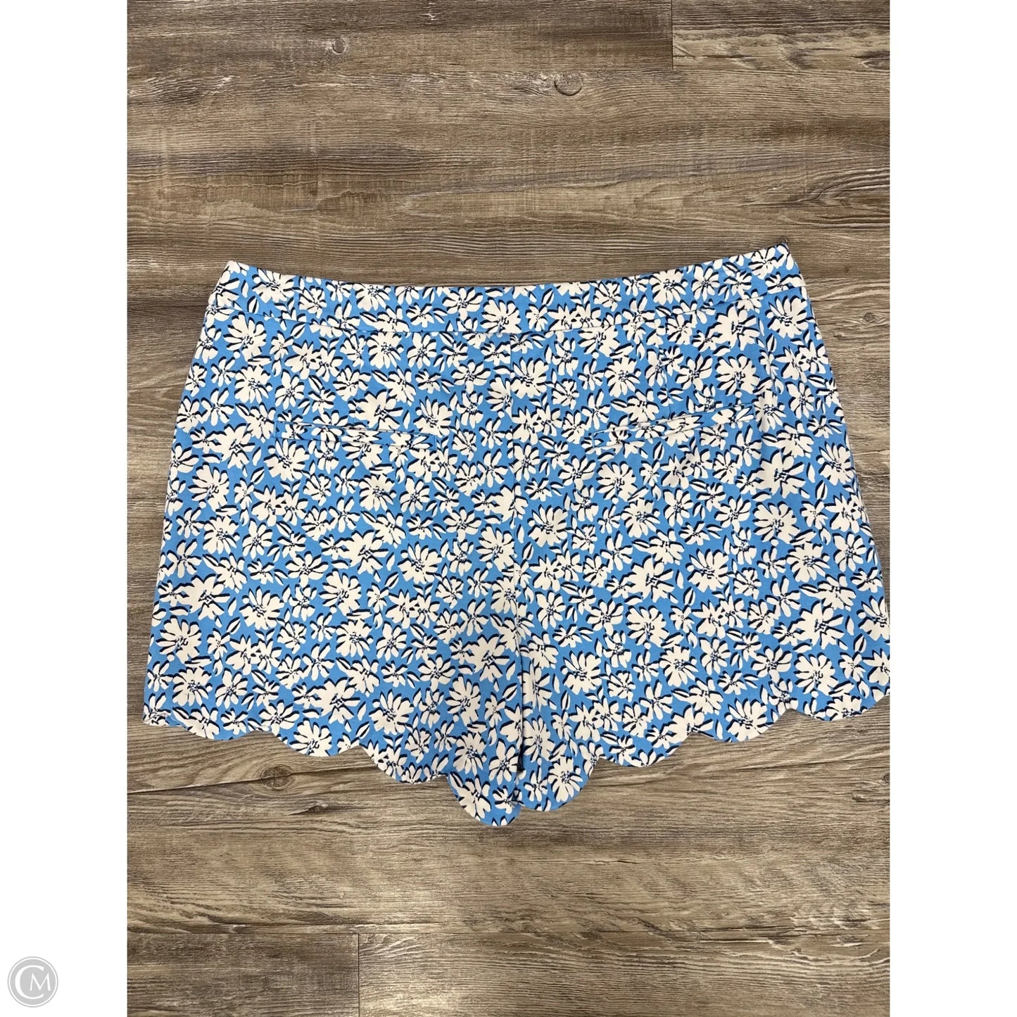 Shortalls Designer By Lilly Pulitzer In Blue & White, Size: 16