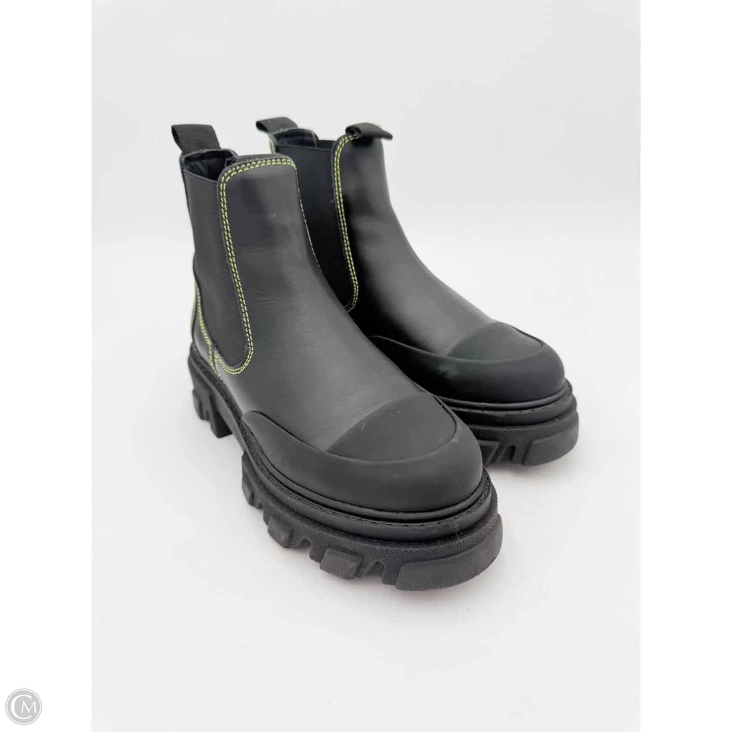 Boots Ankle Heels By Ganni In Black, Size: 5.5