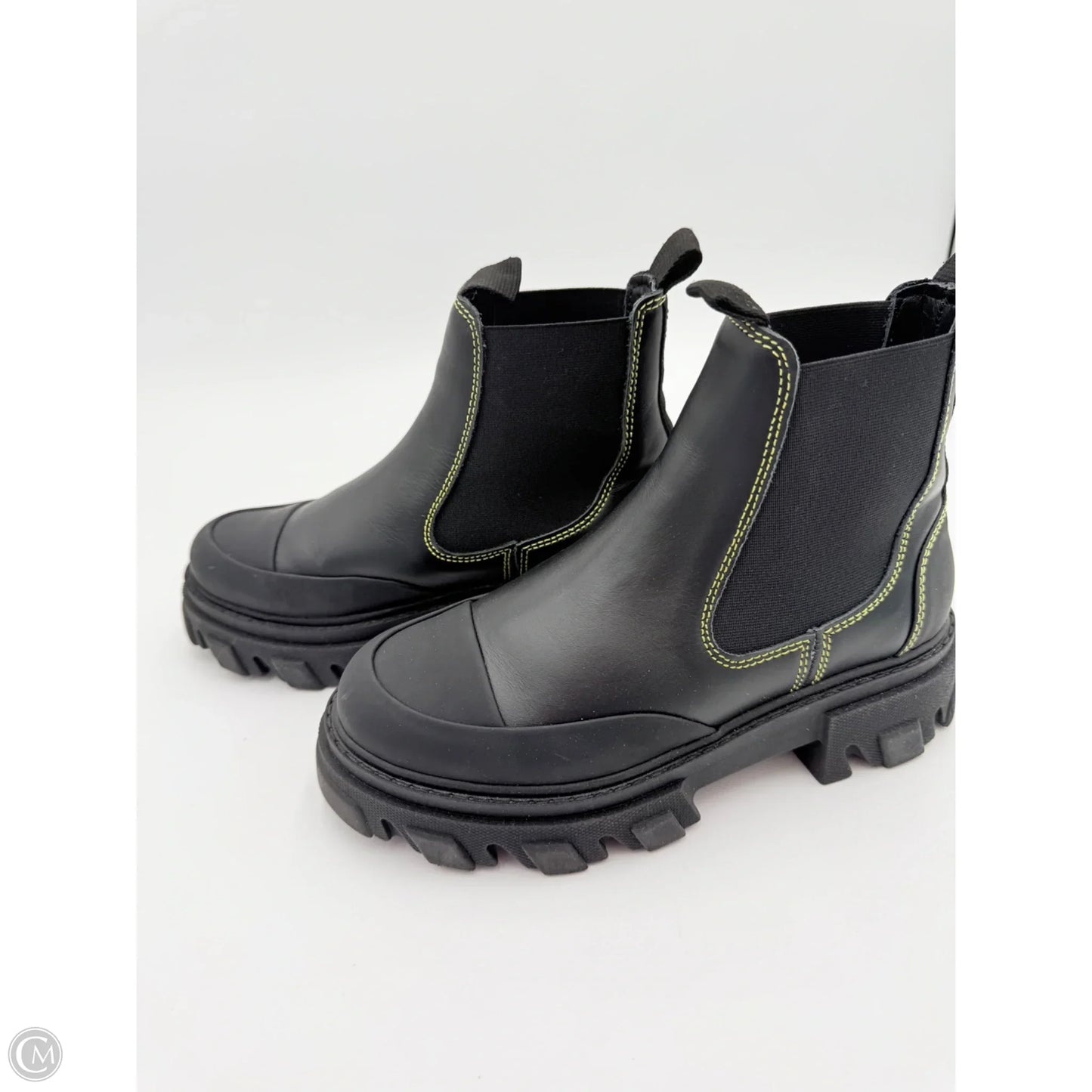Boots Ankle Heels By Ganni In Black, Size: 5.5
