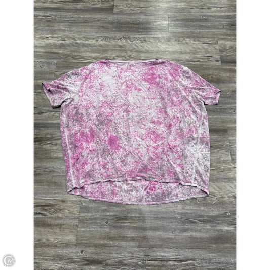 Athletic Top Short Sleeve By Lululemon In Pink, Size: 2x