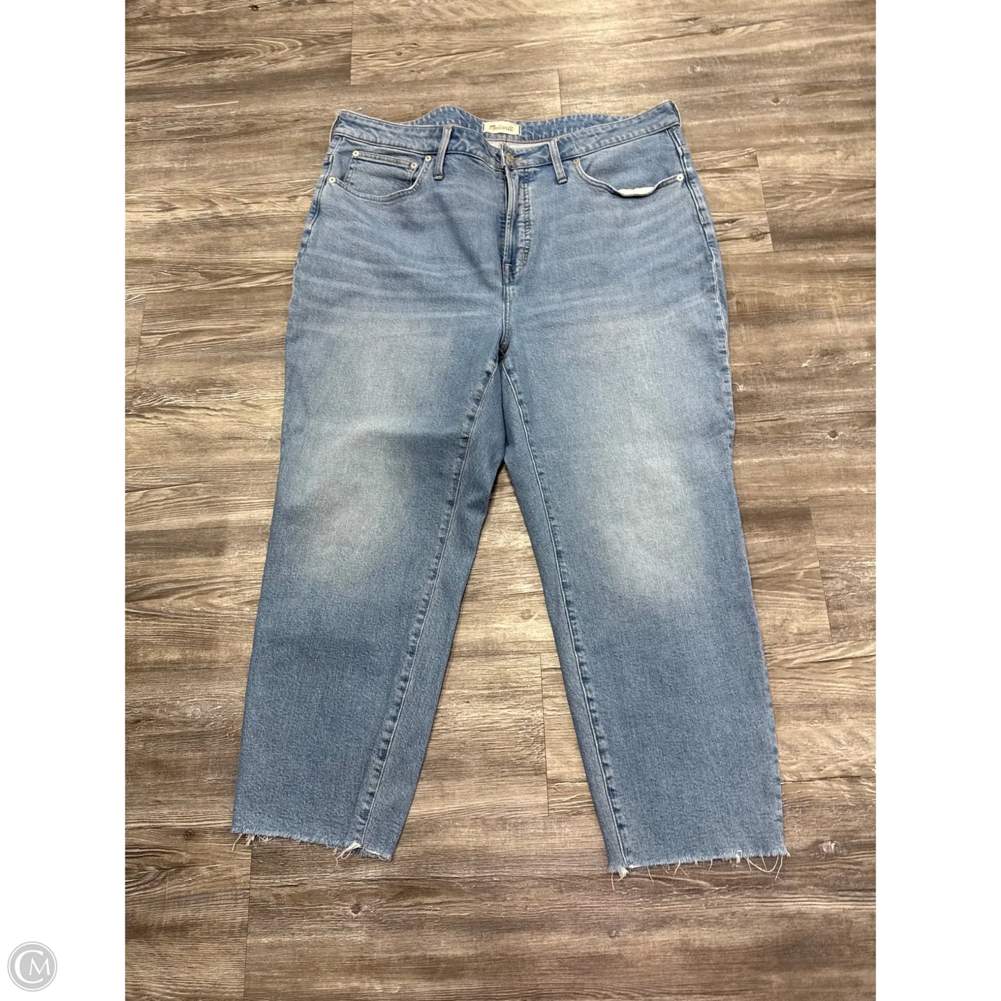 Jeans Straight By Madewell In Blue Denim, Size: 20