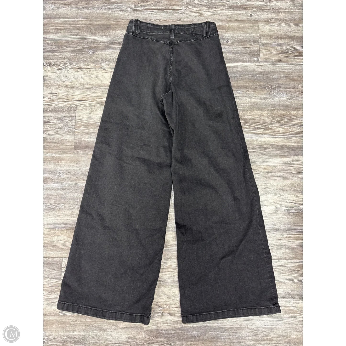 Jeans Wide Leg By We The Free In Black Denim, Size: 6