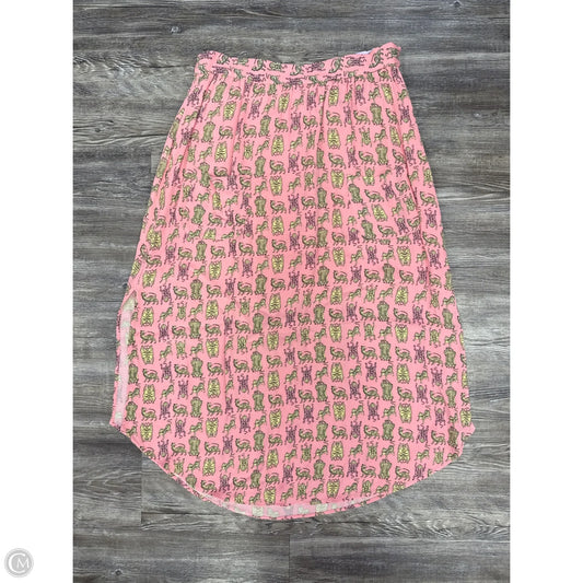Skirt Midi By Cmc In Pink & Yellow, Size: 10