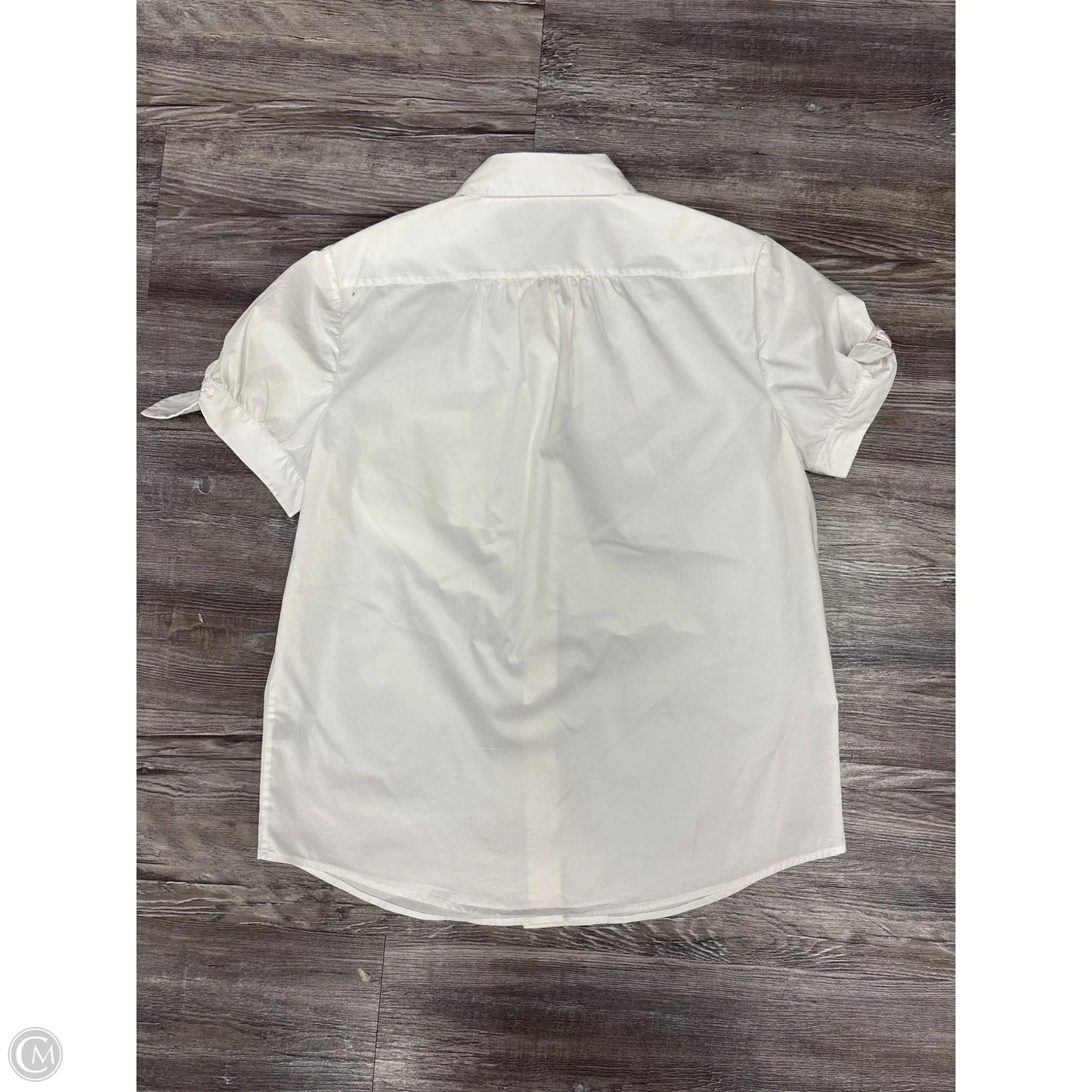 Top Short Sleeve Designer By Kate Spade In White, Size: L