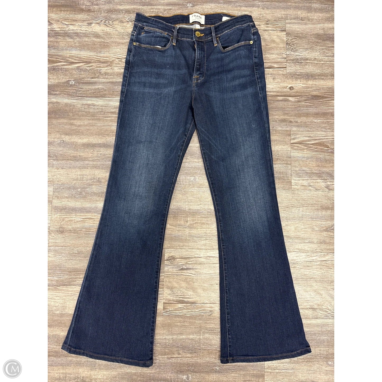 Jeans Flared By Paige In Blue Denim, Size: 12