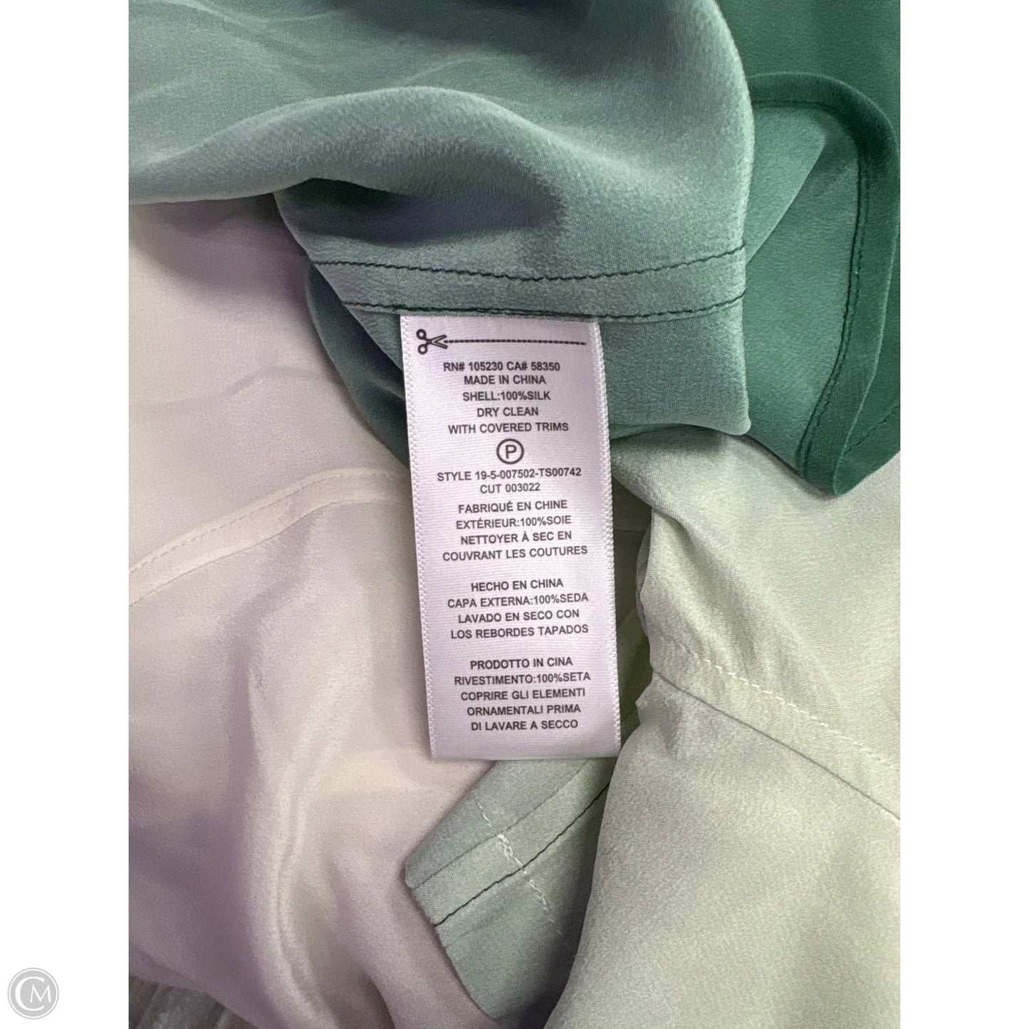 Top Short Sleeve By Equipment In Green, Size: Xl