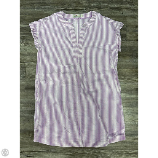 Dress Casual Short By Vineyard Vines In Purple & White, Size: L