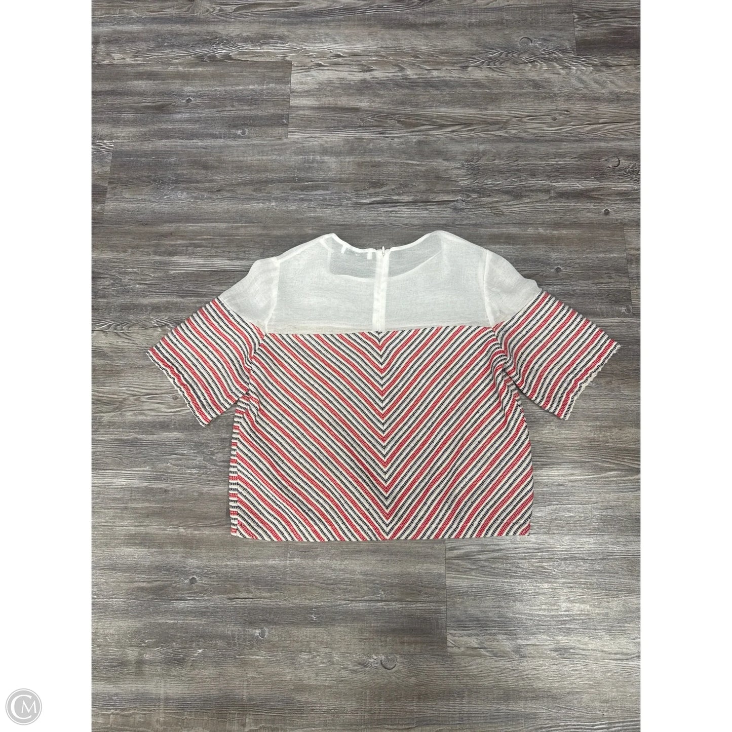 Top Short Sleeve Designer By Sandro In White, Size: L