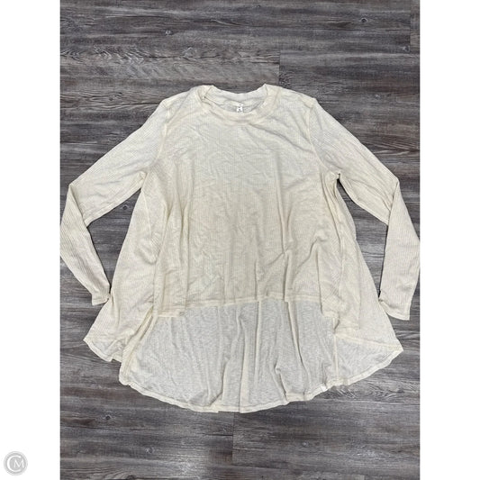 Athletic Top Long Sleeve Crewneck By Lululemon In Cream, Size: Xl