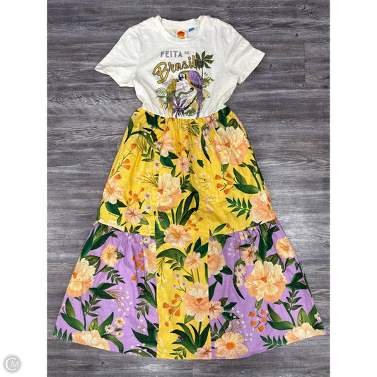 Dress Casual Maxi By Farm Rio In Yellow, Size: Xxs