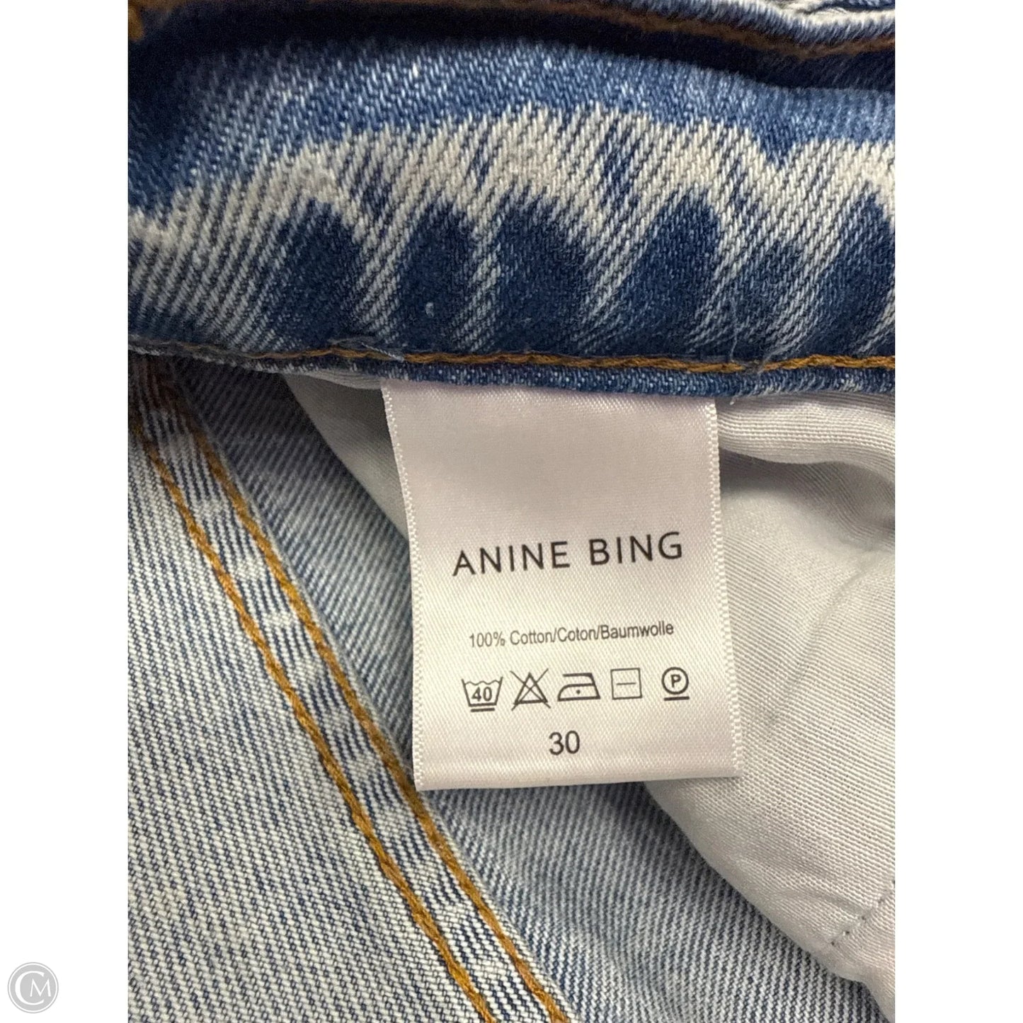 Jeans Wide Leg By Anine Bing In Blue Denim, Size: 10