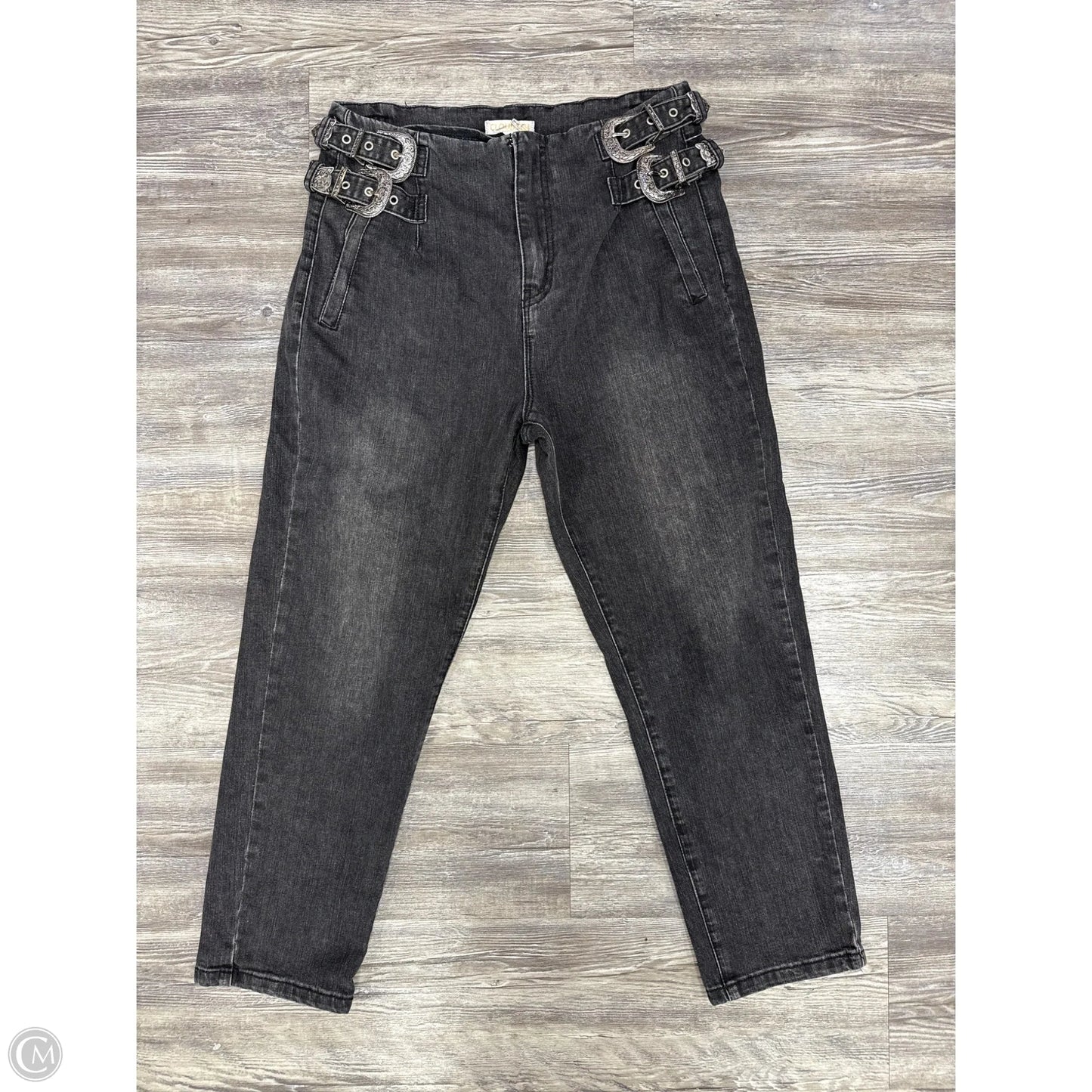Jeans Straight By Cloud Ten In Black Denim, Size: L