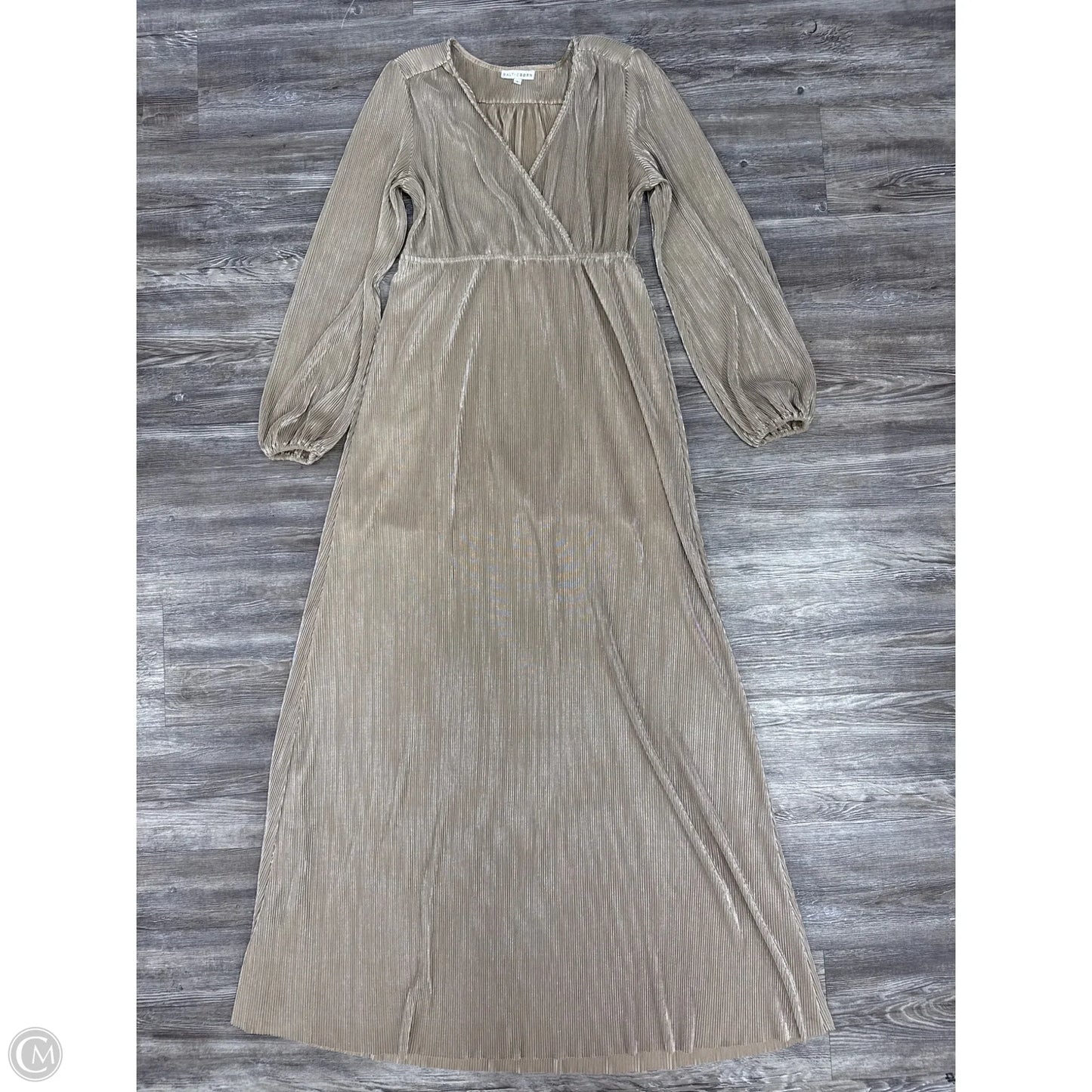Dress Casual Maxi By Baltic Born In Gold, Size: L