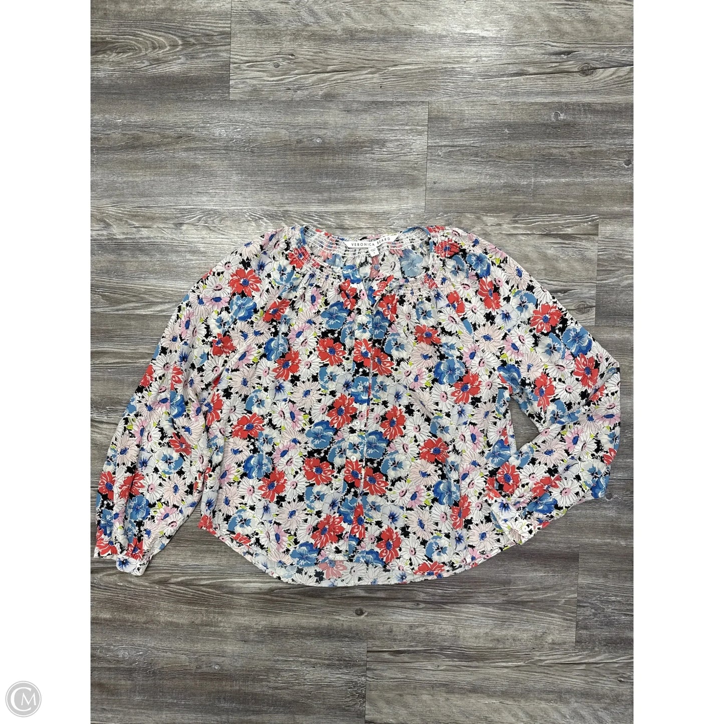 Top 3/4 Sleeve By Veronica Beard In Floral Print, Size: 8