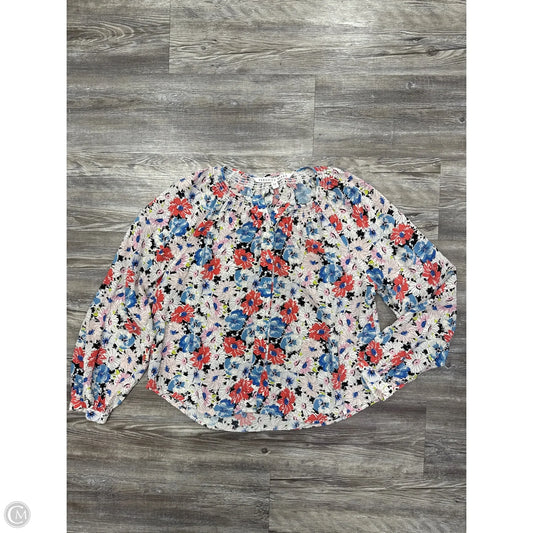 Top 3/4 Sleeve By Veronica Beard In Floral Print, Size: 8