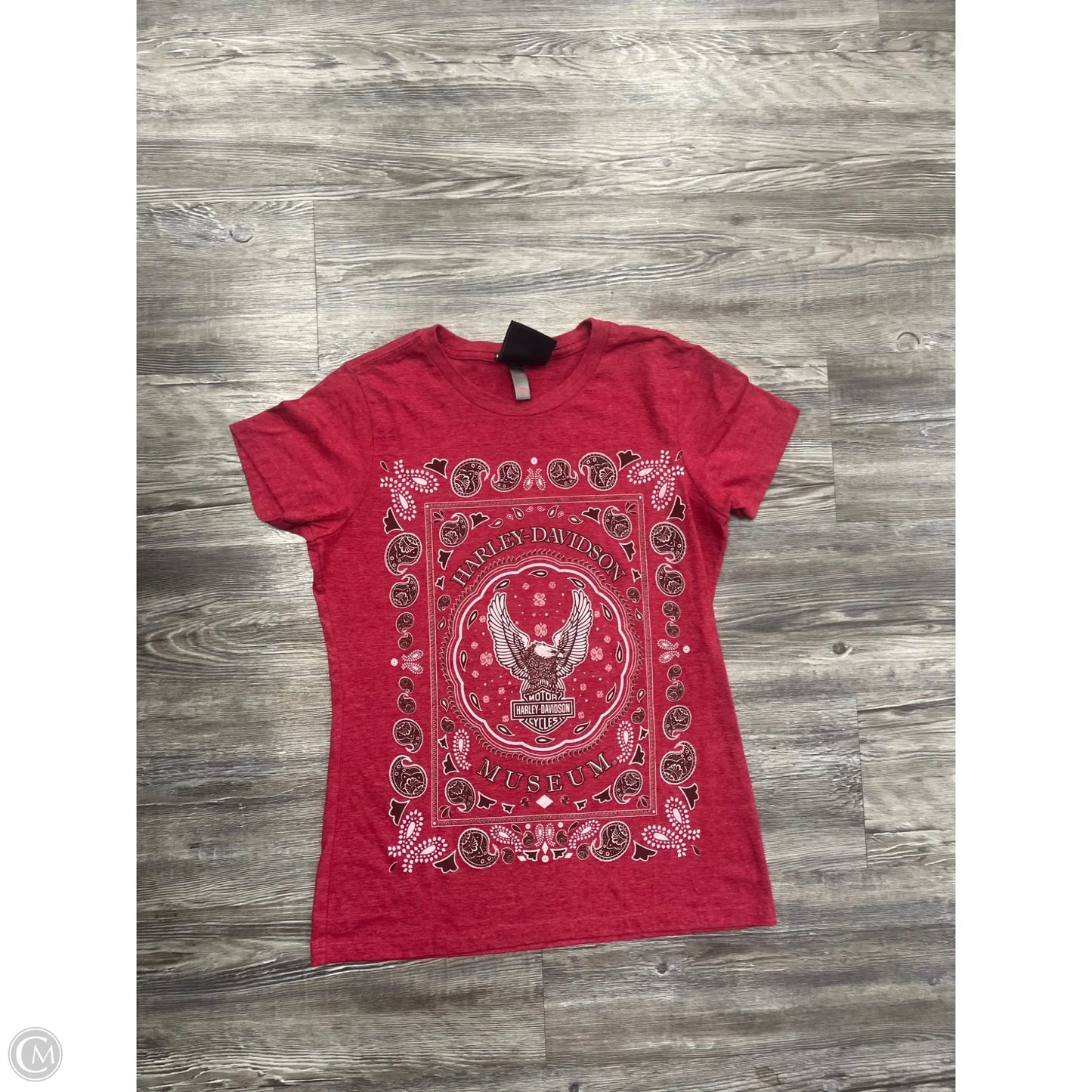 Top Short Sleeve By Harley Davidson In Red, Size: M