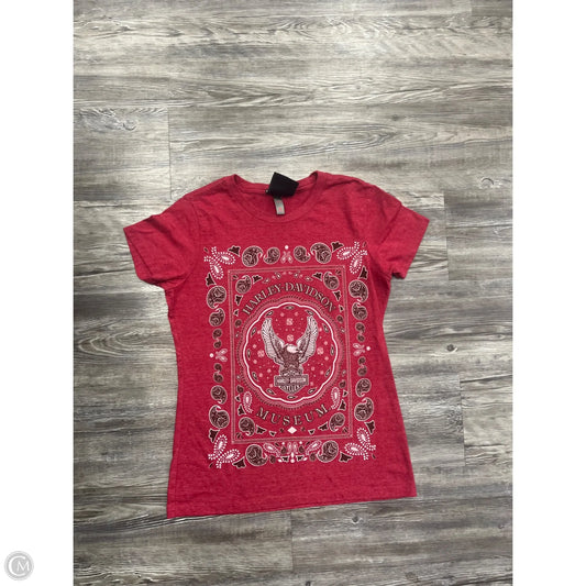 Top Short Sleeve By Harley Davidson In Red, Size: M