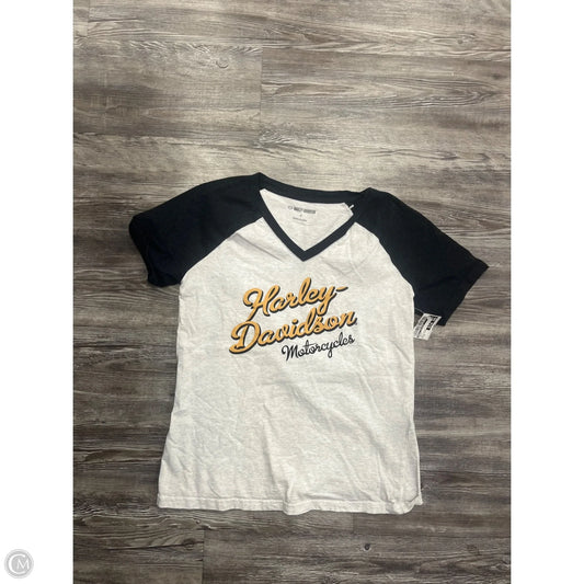 Top Short Sleeve By Harley Davidson In Grey, Size: M