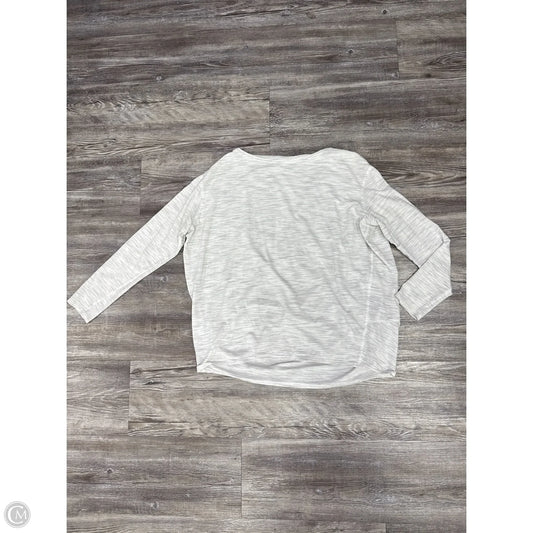 Athletic Top Long Sleeve Crewneck By Lululemon In White, Size: S