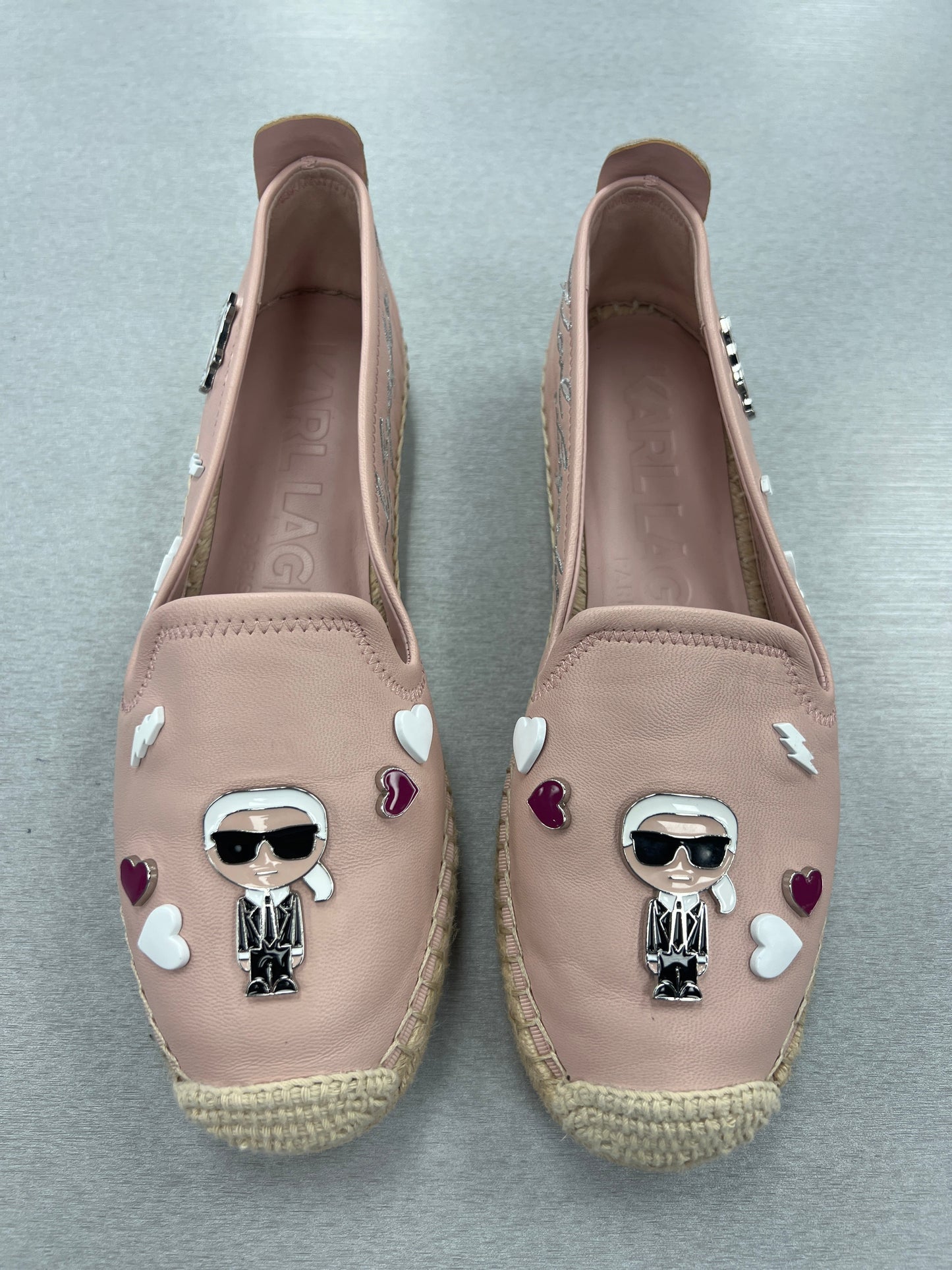 Pink Shoes Heels Platform Karl Lagerfeld, Size 8
