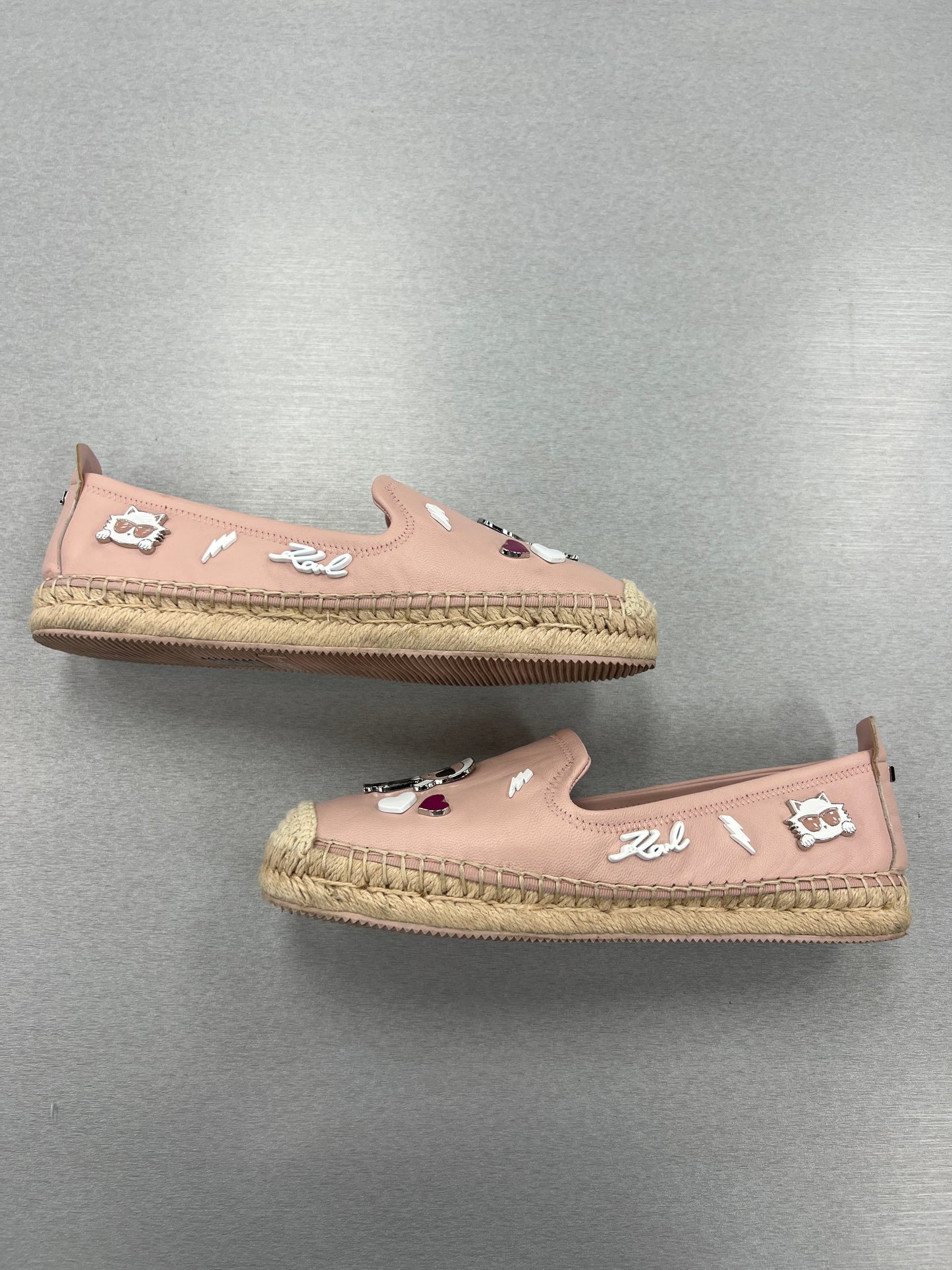 Pink Shoes Heels Platform Karl Lagerfeld, Size 8