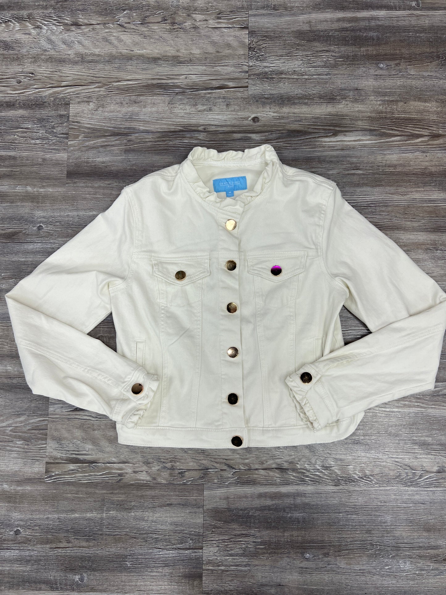 Jacket Denim By Draper James In White, Size: M