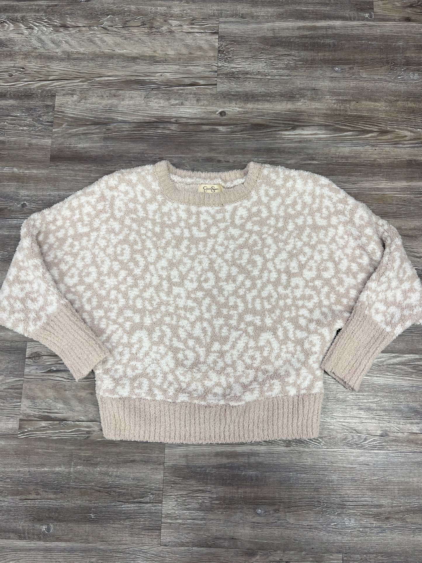 Sweater By Jessica Simpson In Animal Print, Size: L