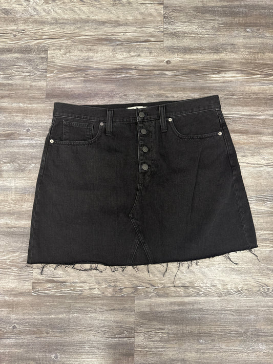 Skirt Mini & Short By Madewell In Black Denim, Size: 14