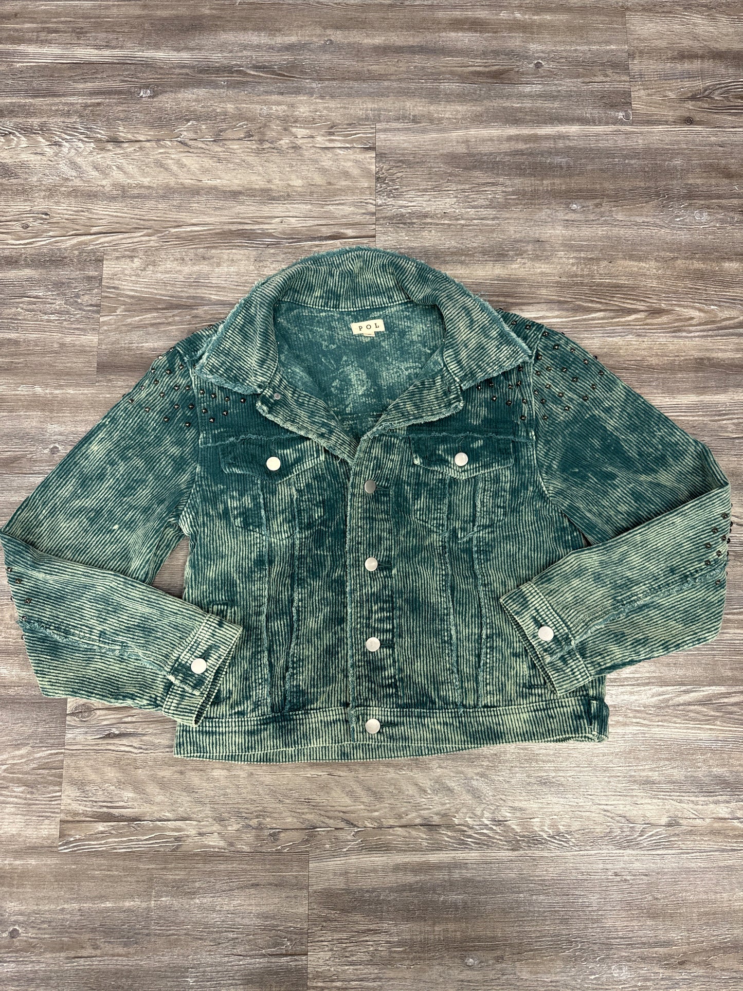 Jacket Denim By Pol In Teal, Size: S