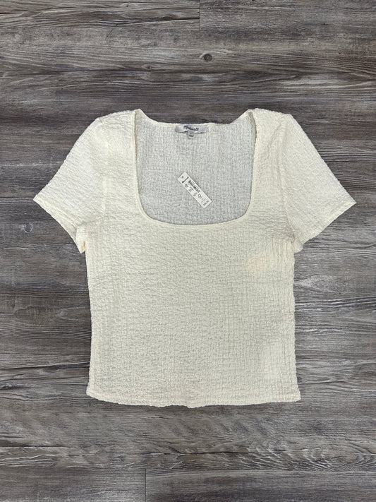 Top Short Sleeve By Madewell In Cream, Size: S