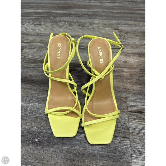 Shoes Heels Stiletto By Express In Yellow, Size: 8