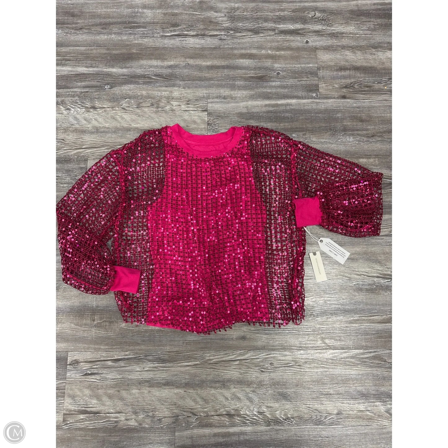 Top Long Sleeve By Pilcro In Pink, Size: S