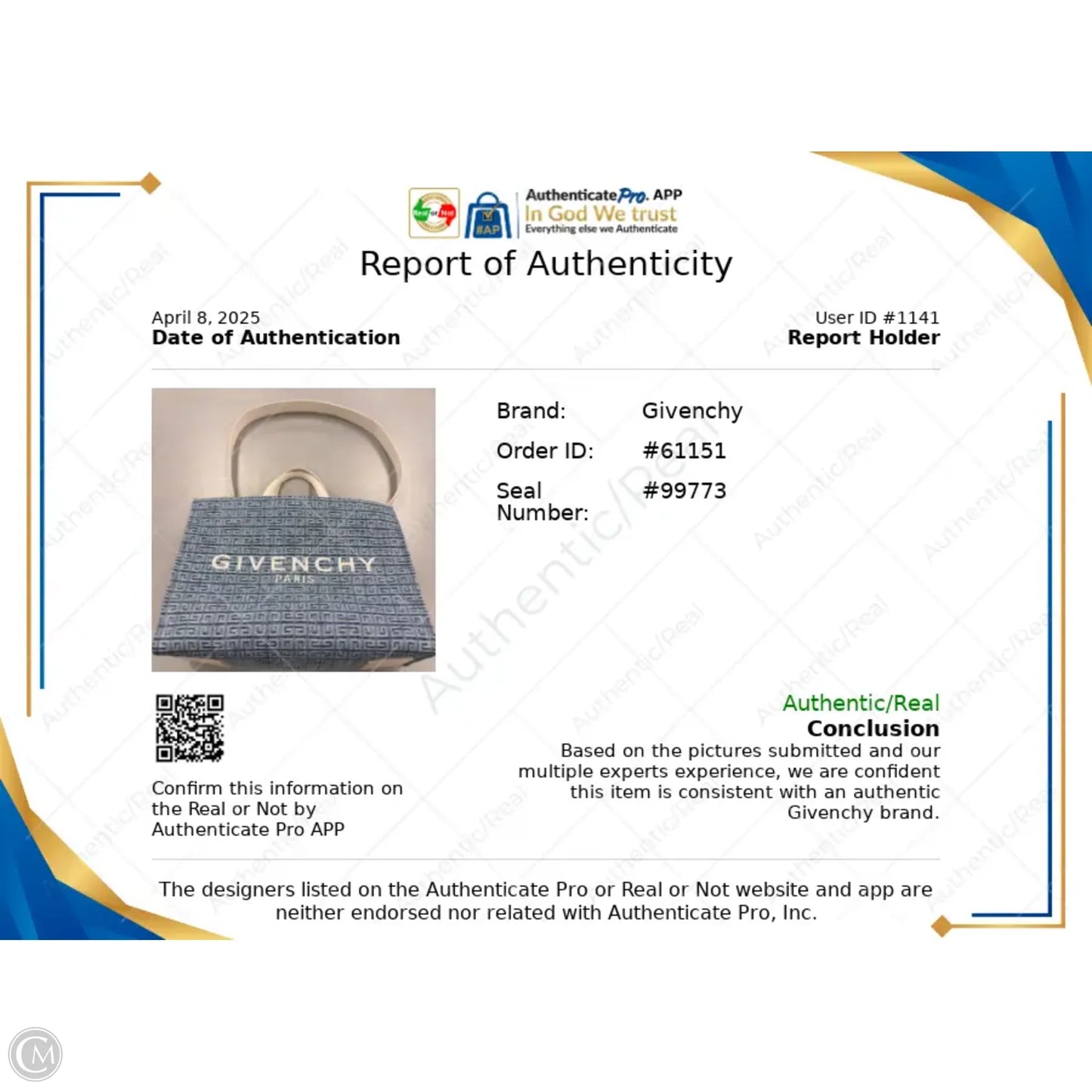 Handbag Luxury Designer By Givenchy, Size: Medium